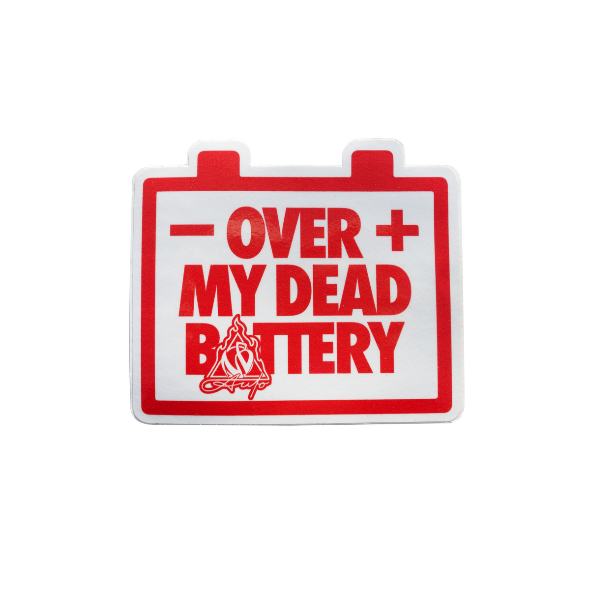 Over My Dead Battery Sticker – Nappy Boy Store